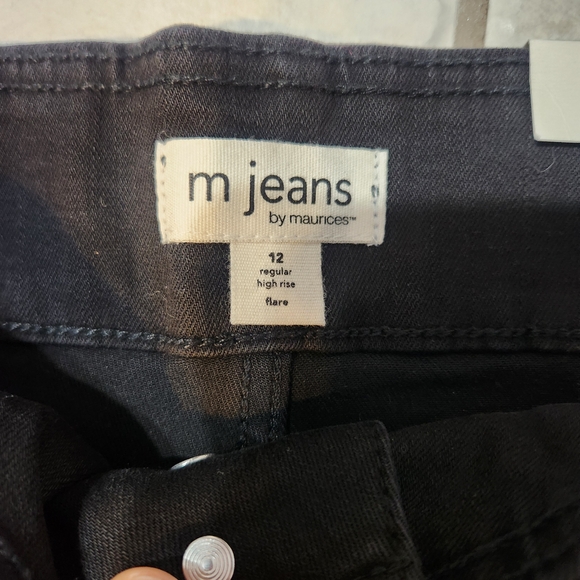 Maurices Black Wide Leg Flare Jeans - Picture 6 of 8